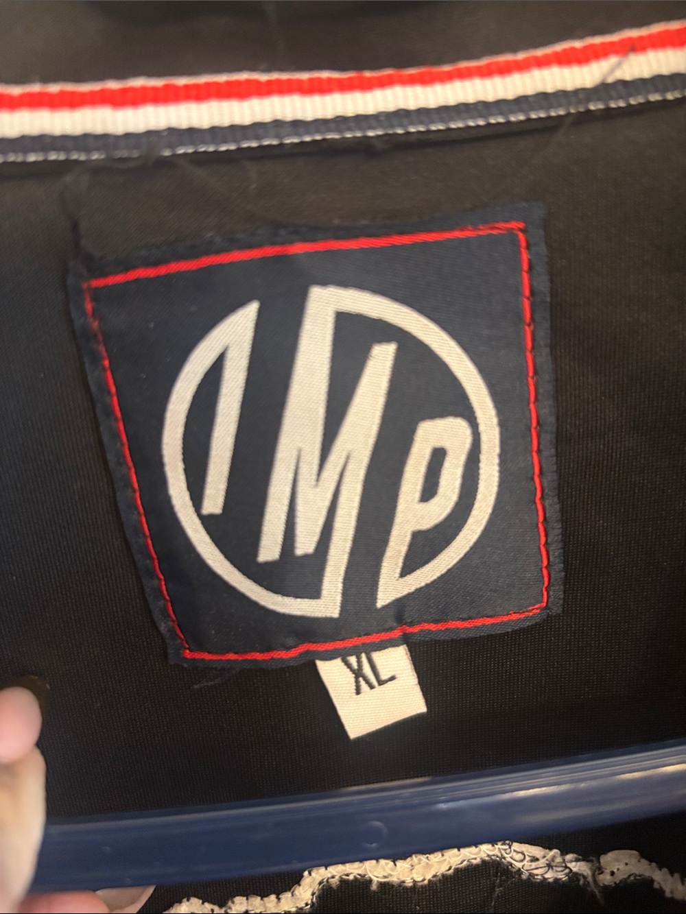 IMP Japan/ Black Embroidered Eye Track Jacket with Red Stripes - Picture 2 of 4